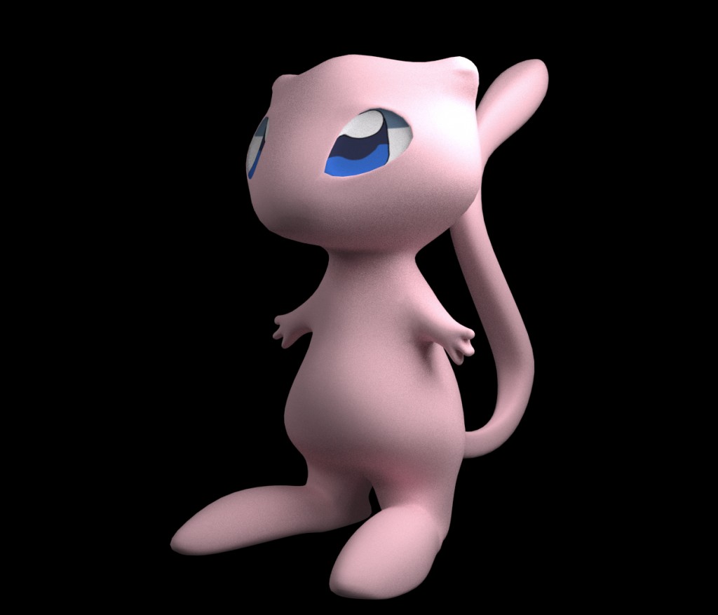 Mew_low poly preview image 1